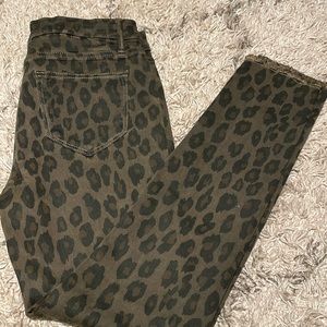 AQUA CHEETAH leopard ANIMAL PRINT SKINNY JEANS  28